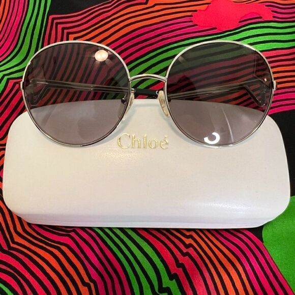 Chloe Cypress Silver Frame Sunglasses Made in Italy main image 14